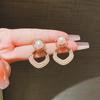 Pendientes de plata S925 con diamantes y perlas para mujer, elegantes pendientes coreanos de celebridades cibernéticas, pendientes vintage distintivos, pendientes de nicho.