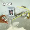 Caja de almacenamiento transparente de acrílico, organizador de escritorio para libros, contenedor de almacenamiento, estantería, cesta de almacenamiento elegante para estudiantes