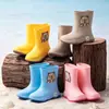 Botas de Lluvia Estilo Deportivo de Media Pantorrilla para Niños Mayores y Estudiantes de Primaria, Disponibles en Stock, para Niños y Niñas, Antideslizantes, Ligeras, Dropshipping