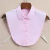 Gola Falsa Camisa Feminina Versátil Gola Falsa Gola de Camisa Poliéster Algodão Decorativa Gola Alta Gola Pontuda Acessório de Gola Falsa Transfronteiriça