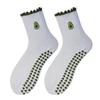 Meias de Yoga Zhuji Profissionais Antiderrapantes Meia-Calça Média Feminina Pilates Fitness Bordado de Frutas Feminino Meias Esportivas Personalizadas
