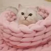 Hilo de lana hilada en núcleo islandés extraespeso para alfombras hechas a mano para bricolaje, bolsos, camas para gatos, cojines, bolas y protectores de cama