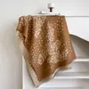 Xale de Inverno Espesso Elegante e Intelectual para Mulheres, Cachecol Quente Multifuncional Versátil com Estampa de Leopardo para Passeios de Outono e Inverno