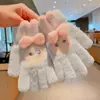Guantes de Dedos Lindos para Niños Niñas Invierno Prueba de Frío Cálido Juego de Cinco Dedos Conjunto Completo de Dedos Tejido para Bebé Niños de Invierno