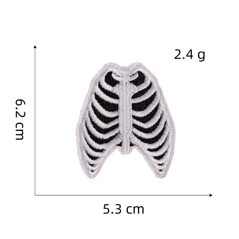 朋克风骷髅头布贴8#
