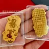 Oro Puro 999 Oro 2mg Pegatina para Teléfono Móvil Pegatina Dorada Creativa que Atrae la Fortuna Regalo Souvenir Regalo de Promoción para Transmisiones en Vivo Hoja de Oro