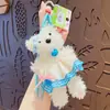Llavero Colgante de Muñeca Conejo Twister de Peluche de Dibujos Animados Lindo para Pareja Llavero de Mochila Escolar Colgante Pequeño Regalo