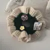 Goma para el Cabello de Hilo de Doble Punto Color Macarrón para Otoño e Invierno, Accesorio para el Cabello Versátil y Elegante para Moño