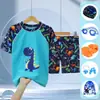 Traje de baño para niños Niños Verano Bebé Protección solar Secado rápido Dividido Bañador Niños Niños Mediano y Grande Niños Lindo Conjunto de Equipo