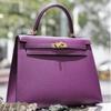 Bolso Mini Kelly de Gama Alta Segunda Generación Auténtico Cuero Bolso de Mujer Piel de Ternera Versátil Bolso Bandolera para el Trabajo Bolso Cruzado