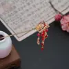Novo Presilha de Cabelo Antiga com Borla Estilo Chinês para Mulheres, Presilha Elegante, Presilha para Penteado Coque na Nuca, Acessório de Cabelo Hanfu, Xiuhe
