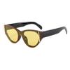 Óculos de Sol Cat-Eye Grandes e Elegantes com Padrões, Adequados para Estilos Europeus e Americanos, Visual Natural, Para Dirigir, Deslocamento ao Ar Livre, Óculos Versáteis para Fotografia de Rua