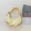 Bolsa Plissada Estilo Doce Transfronteiriça com Grande Capacidade, Bolsa Estilosa Formato Bolinho para o Dia a Dia, Bolsa de Ombro/Axila com Tecido Estampado de Estrelas