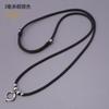Tailândia Buddha Marca Corrente Tecida à Mão Aço Titânio Elástico Universal Fivela Corda de Colar Pode Pendurar Jade Jade Pequeno Thangka Pendente