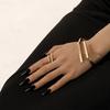 Pulseiras Populares Transfronteiriças Europeias e Americanas Ins Normcore Pulseiras Assimétricas com Padrão de Onda Pulseiras Metálicas Brilhantes Joias Femininas
