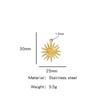 Amazon Verano Transfronterizo Nuevo Colgante de Girasol Acero Inoxidable Chapado al Vacío Simple Accesorios de Joyería DIY