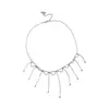Collar Minimalista de Encaje con Borlas Estilo Coreano, Cadena para Clavícula de Lujo Ligero de Nicho, Joyería Versátil con Diseño para Viajes de Mujeres