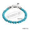 Transfronteiriço Novo Estilo Europeu e Americano Masculino Pulseira de Aço Inoxidável com Pedra Olho de Tigre e Pinheiro Branco Ágata Turquesa Pulseira Ajustável Transfronteiriço