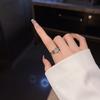 Design estilo coreano sensação ins moda personalidade anel geométrico tremolo mesmo conjunto dedo indicador anel de dedo mindinho europeu e americano