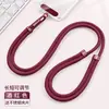 Cordón para teléfono móvil, bandolera, longitud ajustable, con junta de acero inoxidable, tejido antipérdida, cuerda larga de poliéster.
