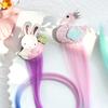 Corda de Cabelo Trançada Colorida Infantil, Acessórios de Cabelo Coloridos para Amarrar, Grampos de Cabelo, Tranças Despojadas de Meninas, Fitas Coloridas Degradê Hip-Hop