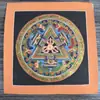 Mandala Pintado a Mano Tibetano Nepalí Dorado Caliente Tamaño 26*26 Núcleo de Tarjeta