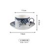 Nuevo juego de vajilla de porcelana de hueso china, moda nacional, cuenco de porcelana azul y blanca, plato, juego de taza de café de cerámica con borde dorado, combinación de platos para comida occidental