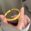 Pulsera Anillo de Calabaza Hueca Cepillada Nuevo Chino Retro Fulu Anillo Abierto para Novia