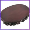 WG6Q Base Piedra Maravillosa Madera Maciza Canalizable Madera de Dongyang Tallado Florero Maceta Cuadrado Largo Ovalado Estatua Buda de Jade