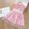 Falda de verano para niñas, popular transfronteriza, para niñas medianas y grandes, falda de niña, vestido de princesa, vestido de malla de algodón puro súper de hada