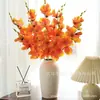 Flores artificiais transfronteiriças 6 gladíolos decoração de casamento em estoque vendas arranjo de flores decoração de casa adereços de fotografia atacado
