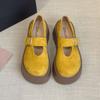 Sandálias Birkenstock com Solado Grosso para Aumentar a Altura para Mulheres, Novos Sapatos Plataforma Versáteis Estilo Retrô Primavera/Verão 2026 para Pessoas Baixas, Sapatos Únicos Fofos e Peculiares com Dedão Grande