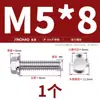 Perno Hexagonal con Brida de Acero Inoxidable 304 con Arandela Antideslizante Tornillo Antiaflojamiento 4M5M6M8M10M12Mm