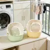Cesta Escurridora de Plástico para Lavar Frutas y Verduras, Color Sólido Dibujo Animado Herramienta de Cocina Multifuncional para Uso Doméstico, Control de Agua, Unisex