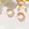 Pendientes de Círculo de Nicho Elegantes y Únicos Estilo Maillard con un Sentido de Moda Retro, Lujo Ligero, Sencillos y de Alta Gama