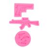 Máquina de Molde de Silicone para Bala de Pistola de Tamanho de Simulação Metralhadora Rifle Molde de Açúcar Assar Bolo Decoração de Chocolate