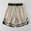 Calça de Basquete Szxar de Malha Respirável Americana Masculina de Verão Tamanho Grande Esportiva Casual Estilo High Street Shorts com Cordão