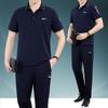 Traje deportivo para personas de mediana edad y mayores para hombre de verano de manga corta para correr y ocio, ropa deportiva para hombre y mujer, ropa de pareja, ropa de verano para papá