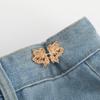Asas de Borboleta Cintura Apertada Artefato Liga Metálica Mudança de Tamanho da Cintura Mãe e Mãe Fivela Unha Removível Sem Costura Botão de Jeans