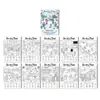 Póster para colorear de compra directa transfronteriza, libro para colorear con temática de escena de nieve invernal, libro de dibujo para niños, álbum de colorear de exploración divertida