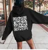 F**K You Hoodie com Código QR Estação Independente Transfronteiriça Tamanho Europeu Unissex Hoodie com Código QR