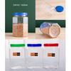 Botella de Almacenamiento de Granos de Plástico de Grado Alimenticio para Cocina con Tapa Tarro Sellado Transparente Grueso para Miel Pepinillos