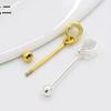 Plata esterlina S925 hebilla redonda con cuentas hebilla colgante hebilla DIY reutilizable tensor colgante soporte vacío hebilla universal con cuentas sueltas
