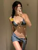 Nuevo conjunto de traje de baño de tres piezas 2026 para mujer, diseñado para ser adelgazante y sexy, perfecto para vacaciones en la playa y aguas termales. [Disponible para dropshipping]