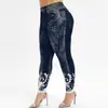 Pantalones Deportivos Estampados para Mujer de Talla Grande Transfronterizos Europeos y Americanos Leggings de Yoga Ajustados Estampados en stock