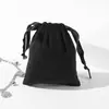 Estoque Disponível Pulseira de Veludo com Cordão Bolsa de Armazenamento de Joias Fornecimento Transfronteiriço Bolsa de Tecido de Veludo Bolsa para Joias