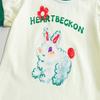 Conjunto Infantil 2026 Nuevo Algodón Niñas Camiseta de Dibujos Animados Lindo Bebé Floral Pantalones Anti-Mosquitos Estilo Coreano Conjunto Casual