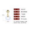 Pendientes elegantes con hebilla de seguridad retro estilo palacio para mujer, elegantes pendientes Xiangyun de imitación de jade antiguo con el mismo estilo de celebridades de Internet para mujer