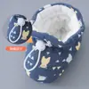 Zapatos de Algodón para Bebé Calcetines de Algodón Zapatos de Invierno para Recién Nacidos y Niños Pequeños Zapatos Gruesos Forrados de Felpa con Suela Suave para Niños y Niñas