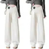 Calça de maternidade, estilos de primavera e outono, calça pantalona para uso ao ar livre, cintura baixa, confortável e macia, nova coleção outono/inverno 2026, casual, espessa, calça reta